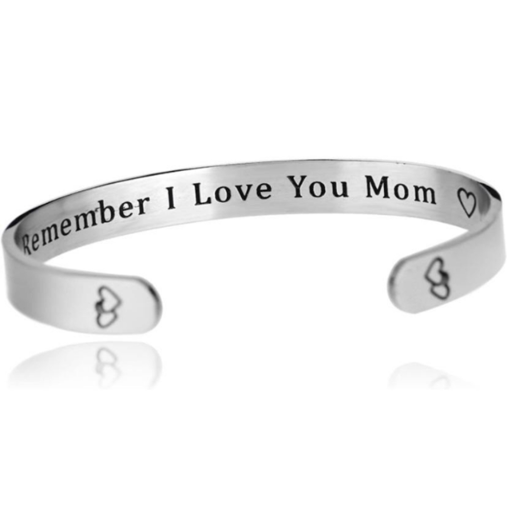 Bracelets, inspirations, with engraving in English, hypoallergenic.